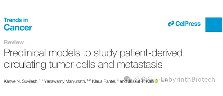 Preclinical Modeling of Patient-Derived Circulating Tumor Cells and Metastatic Mechanisms
